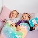 MUNSKT Meerjungfrauenschwanz-Decke für Kinder, leuchtet im Dunkeln, Einhorn & Meerjungfrau, Geschenk für Mädchen, weiches Flanell-Fleece, Kleinkind-Decke