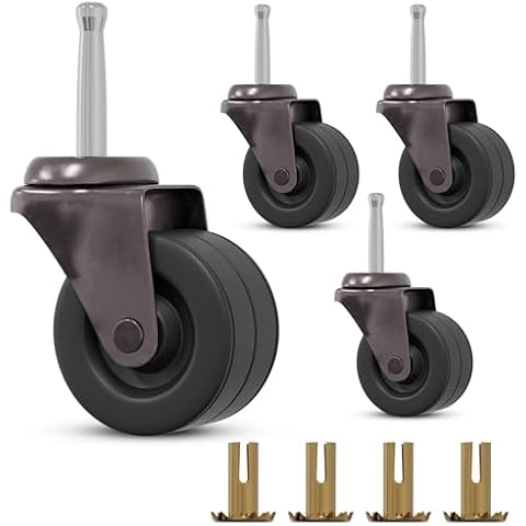 NATIKON Antique Brass Stem Casters Cover