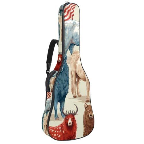 Housse de guitare étanche imprimé drapeau américain pour transporter votre instrument en voyage