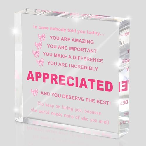 Inspirational Gifts Ideas for Women, Motivational Acrylic Keepsake Home Office