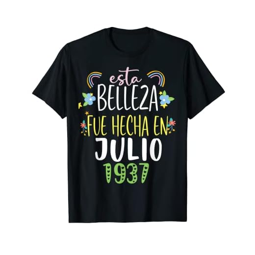 Hecha En julio 1937 Mujer Regalo 85 años Cumpleaños Camiseta
