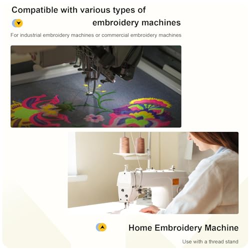 Image of High Tenacity Polyester Embroidery Machine Thread 40WT(120D /2) 4000M Per Spool for Commercial and Domestic Embroidery Machine (Bermuda Sand-1915)