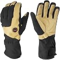 Fieldsheer Blacksmith Heated Work Gloves - Waterproof, 500D Fabric Shell, Wrist Cinch, Reinforced Palm, and Control Button, Light Tan - Large