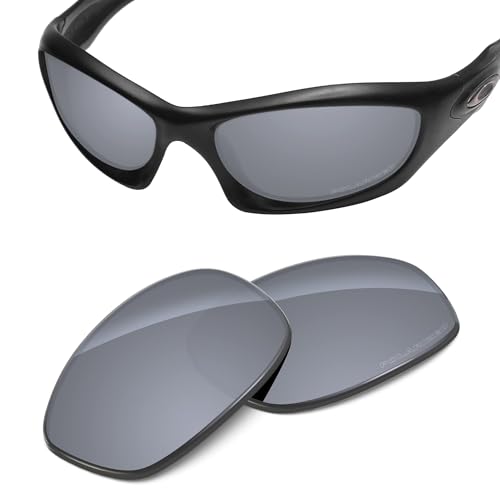 Image of Performance Replacement Lenses Compatible with Oakley Monster Dog Polycarbonate Polarized Etched-Silver Metallic