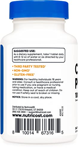 Nutricost Chromium 1000Mcg, 240 Tablets - Gluten Free, Non-Gmo #TOP2