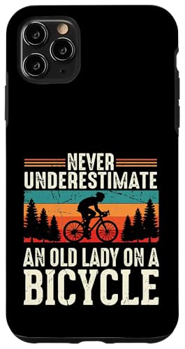 Never Underestimate an Old Lady On A ���]�� �T�C�N�����O �o�C�N �X�}�z�P�[�X iPhone 11 Pro Max �p
