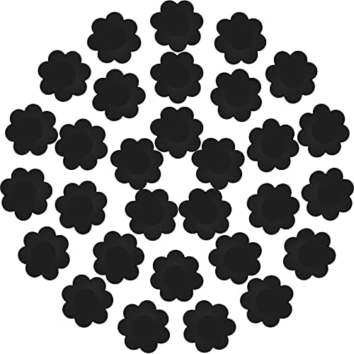 SATINIOR 10 Pairs Nipple Cover Plum Shaped Disposable Breast Covers Self-Adhesive Petal Pad Bra Pasties for women (Black), Medium