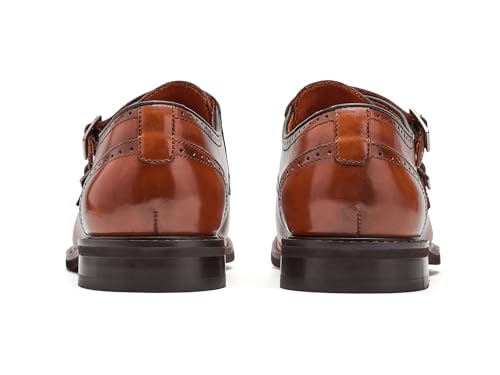 Stacy Adams Men's Boswell Cap Toe Double Monk Strap Brandy 9.5 Medium by Stacy Adams - Used condition - Image 7