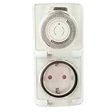 Mechanische Tageszeitschaltuhr, IP44, 16 A, 3680 W, mit robustem Gehäuse, entwickelt zur Steuerung...