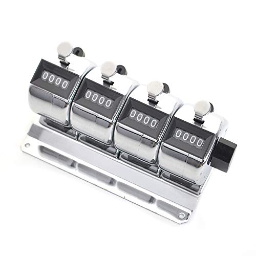 TopTie 4-Unit Desktop Tally Counter, Counter Clicker with Base, for Event, People, Inventory