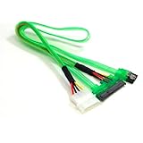 Serial verde SAS 29Pin a 7pin SATA + Cable de alimentación 4PIN.
