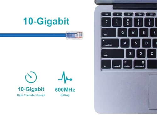 Câble Ethernet Cat6A bleu pour connecter votre console salon
