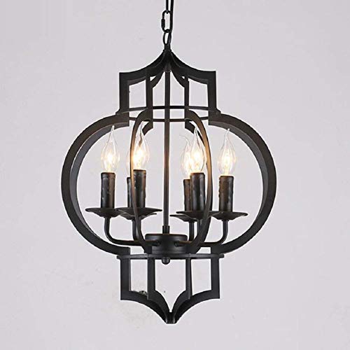 Lustre style industriel en fer GZZ pour ambiance loft et café rétro