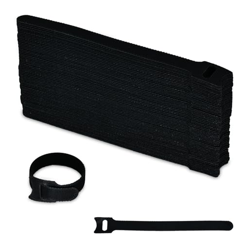 62PCS 6 inchs Microfiber Reusable Cable Ties – Adjustable Cord Organizer Straps for Electronics, Multi-Purpose Wire Management Accessories