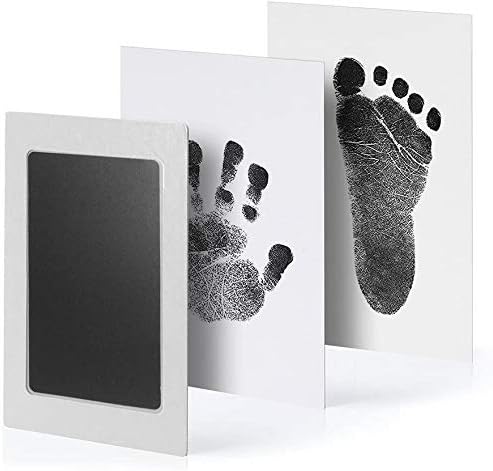 ベビーレジストリ 赤ちゃん 手形 足形キット 0 6月赤ちゃん対応 汚れないインク 手形 インクタッチなし 特別インクパッド 無毒で安全 ペット 愛犬 猫 ベビーフレーム記念品 手足型 出産祝い 男女通用 新生児 写真立て 手形スタンプ 2枚インクパッド 4枚のインプリント