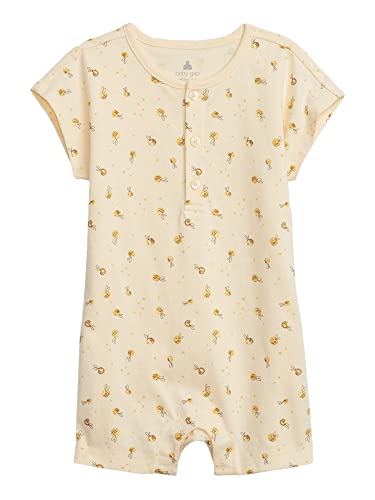 Gap Unisex-Baby Henley Romper Vanilla Pudding 3-6M #TOP20