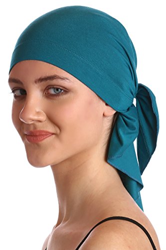 Deresina Headwear Unisex Extra grobes Bambus Bandana Multifunktionale Kopfbedeckung Bambus Chemo Kopftuch weich dreieckiges Bandanas (Vibe Turquaz)