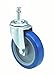 E.R. Wagner Stem Caster, Swivel, Polyurethane Wheel, Delrin Bearing, 210 lbs Capacity, 3" Wheel Dia, 1-1/4" Wheel Width, 3-5/8" Mount Height, 7/16" Stem Dia, 1-1/2" Stem Height