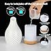 INRORANS Art Glass Essential Oil Diffuser - 160ml Ultrasonic Cool Mist Scent Aroma Aromatherapy Diffuser, Intermittent with Auto Shut-Off Timer Setting &7 Colors Night Light for Home -Ethereal Time