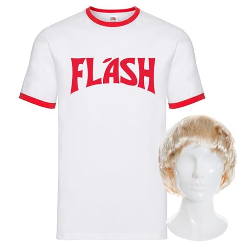 Flash Gordon T-Shirt & Blonde Wig Set - Xlarge - 80s Fancy D