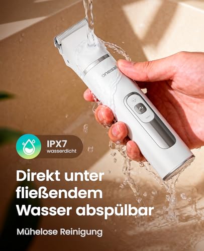oneisall 3 in 1 Schermaschine Katze Hunde, Pfotentrimmer für Hunde, LCD-Anzeige Leise Katzenrasierer Profi Haarschneidemaschine für Katzen Hunde für Pfoten, Hintern, verknotet, Dingleberry