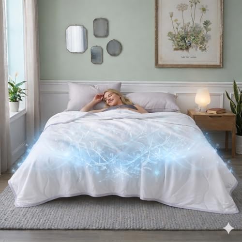 Cooling Comforter for Hot Sleepers, Summer Lightweight Blanket, King Size