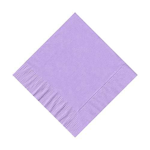 50 Plain Solid Colors Beverage Cocktail Napkins Paper - Lavender