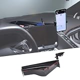 Fgtagtal Center Console Multi-Mount Phone Holder Storage Box Compatible with Chevrolet Corvette C8 2020-2025, Navigation Screen Rear Storage Tray Organizer, Telescopic Arm Holder - Style D1