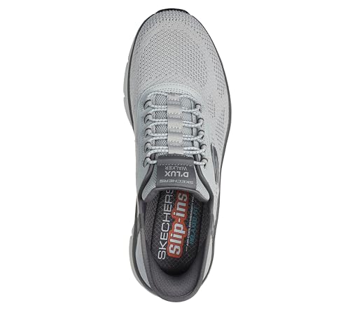 Image of Skechers Men's Slip-ins RF D'Lux Walker 2.0 Rezinate Grey Charcoal /Medium / 9