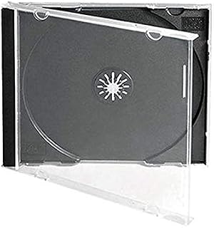 Maxtek 10.4 mm Standard Single Clear CD Jewel Case with Assembled Black Tray
