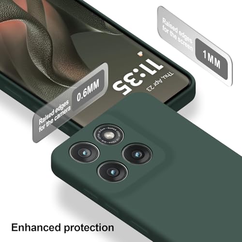 Coque silicone Motorola Edge 2025 avec doublure microfibre luxe vert - 6