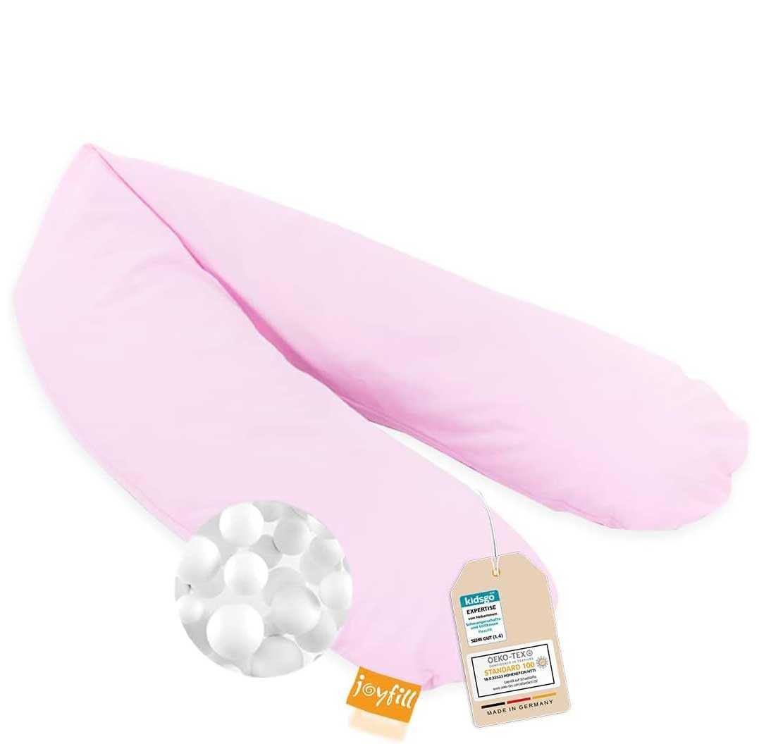 joyfill® Stillkissen Mikroperlen 190cm I Schwangerschaftskissen - Made in Germany I Ideal zum Schlafen & Stillen Dank Flüsterleiser & Bequemer Füllung I Stillkissen XXL