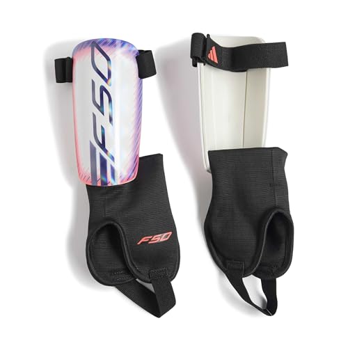 adidas Unisex-Adult F50 Match Shin Guards, WhiteSolarTurboSolarPurple, Large