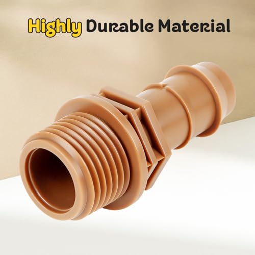 FoxRose PVC to Drip Irrigation Adapter, 1/2" PVC Male Pipe Thread (MNPT) x 1/2" Drip Irrigation Barbed Coupling Drip Line to Threaded Hose Adapter Fittings (10 Pack) by FoxRose - Used condition - Image 6