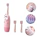 BCOATH 1set Boy Girl's Sonic Electric Toothbrush Set Colorful Light Designed for Boys and Girls Oral Care Includes Brush Heads Gentle Bristles Easy Use No Battery Required