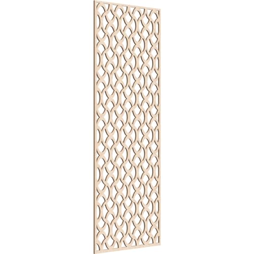 Image of 33 3 /8 inchW x 84 3 /8 inchH x 3 /8 inchT Resort Decorative Fretwork Wood Wall Panels, Red Oak