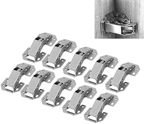 10Pcs Soft Close Cabinet Hinge Furniture Concealed Cupboard Door Hinges with Screws Cabinet 90 Degree Full Overlay Hinges Kitchen Mount Hinge