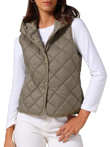 Gilet léger à capuche veste sans manches femme casual boutonné pour un look de mi-saison