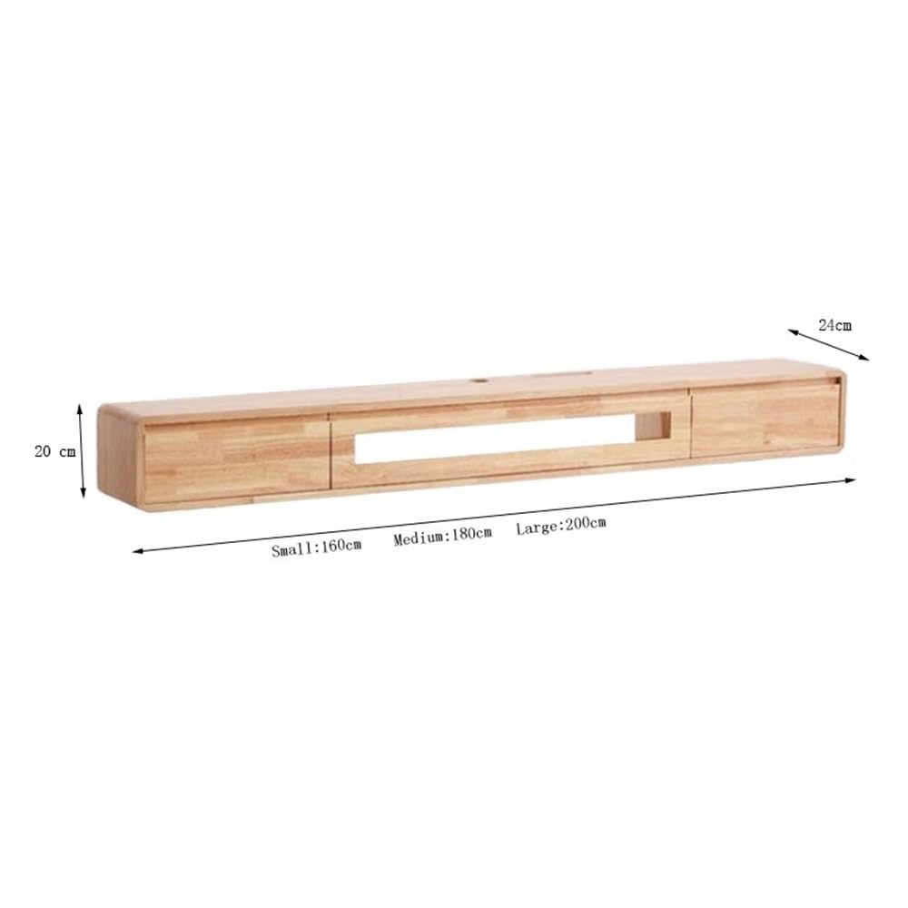 unità tv armhouse Mensola sospesa for console TV con cassetti, mensole sospese for soggiorno(Bianco,M)