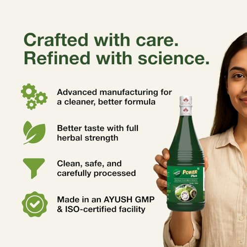 Image of Amrith Noni Power Plus Juice - 500ml | Ayurvedic Energy & Immunity Booster Tonic | Herbal Rejuvenator for Daily Wellness, Strength & Vitality - No Added Sugar, Preservatives