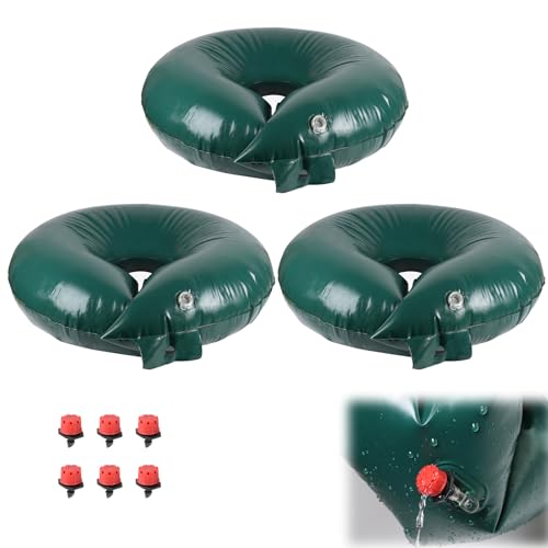 LALAGO 3 Stück Bewässerungsring Automatische Bewässerungsbeutel 56 L Baumbad Bewässerungssack PVC robust & UV stabil Wassersack für Bäume Bewässerung von Obstbäumen- Bewässerung 6 Stunden
