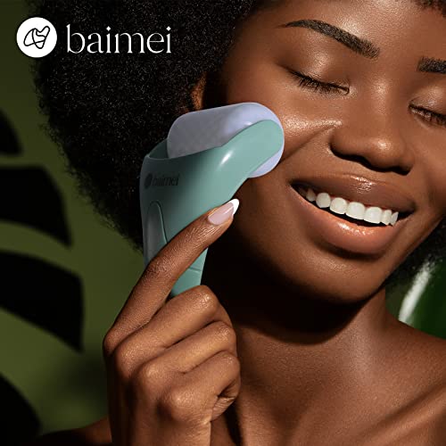 Baimei Ice Roller For Face And Gua Sha Facial Tools, Ice Face Roller Reduces Puffiness Migraine Pain Relief-Dark Green #TOP4