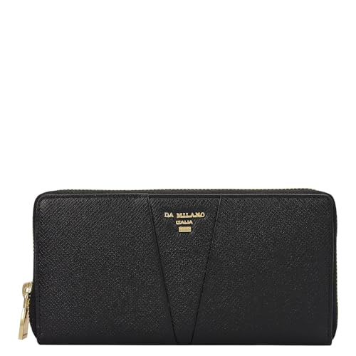 Image of Da Milano Premium Leather Wallet for Women | Multi Compartment Travel Wallet - Black (10072A-OL)