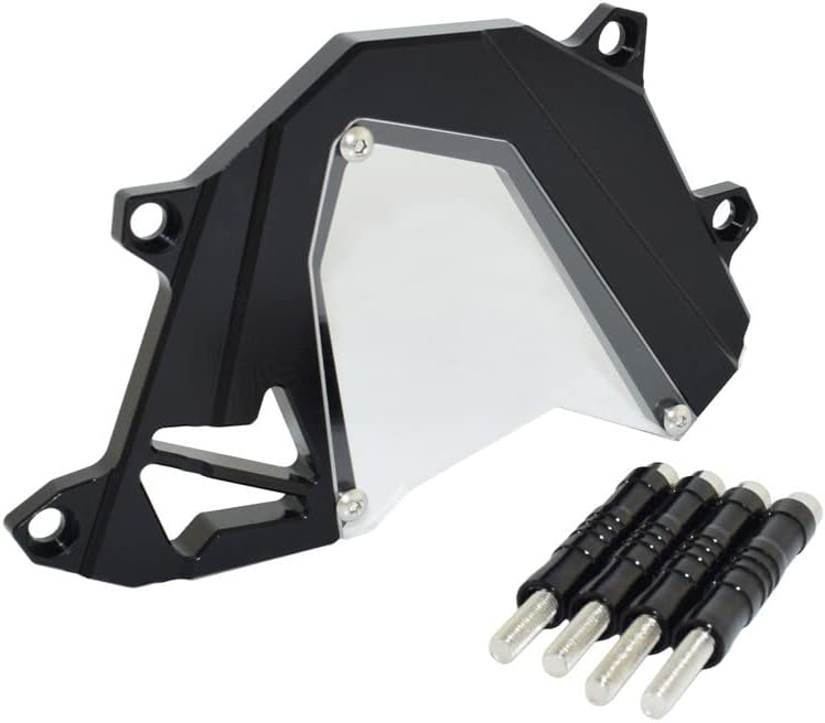 Front Sprocket Chain Guard Cover Left Side Engine For Kawasaki Z800 2013 2014 2015 2016 2017 2018 (Black)