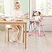 HONEY JOY 5-in-1 High Chair, Convertible Highchair for Babies and Toddlers/Kids Chair Table Set/Infant Feeding Chair w/Safety Harness, PU Leather Cushion & Removable Food Tray (Pink)
