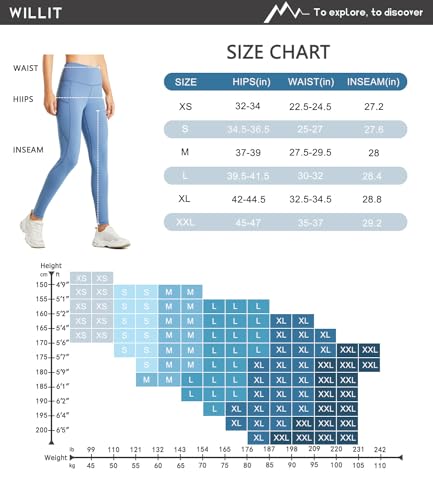 WILLIT Thermo Leggings Damen Gefütterte Leggings Winter Wasserbeständig Thermohose Hohe Taille Warme Yogahose Laufhose Strumpfhosen Schwarz L