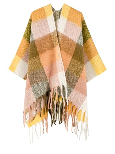 Image of Breezy Lane Women's Shawl Wraps Warm Poncho Ruana Wrap Cardigan