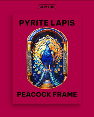 Image of Natural Certified Pyrite Money Magnet Citrine Tortoise & Owl, Pyrite Tree, Natural Pyramids, Crystal Trees (Pyrite Lapis Pecock Frame)