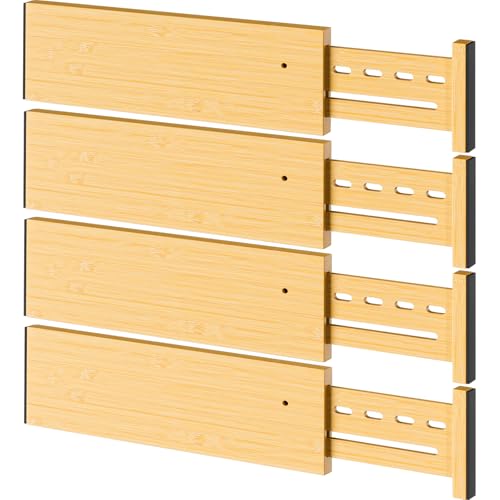 Ryqtop Bamboo Drawer Dividers 4