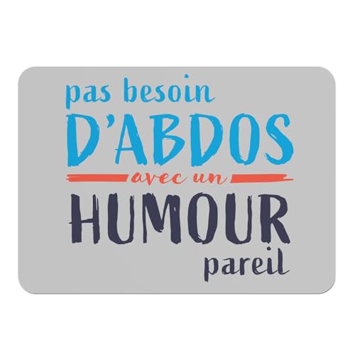 Lot de 4 sets de table humour pas besoin d'abdos pour dîner - 2
